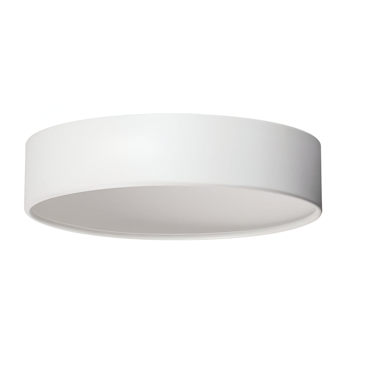 Introducing the Arion Cylinder Ceiling Lampshade/Rose in white, featuring a minimalist design with a metal lampshade. This sleek fixture includes a flat bottom and cylindrical sides, making it an ideal addition for contemporary lighting interiors.