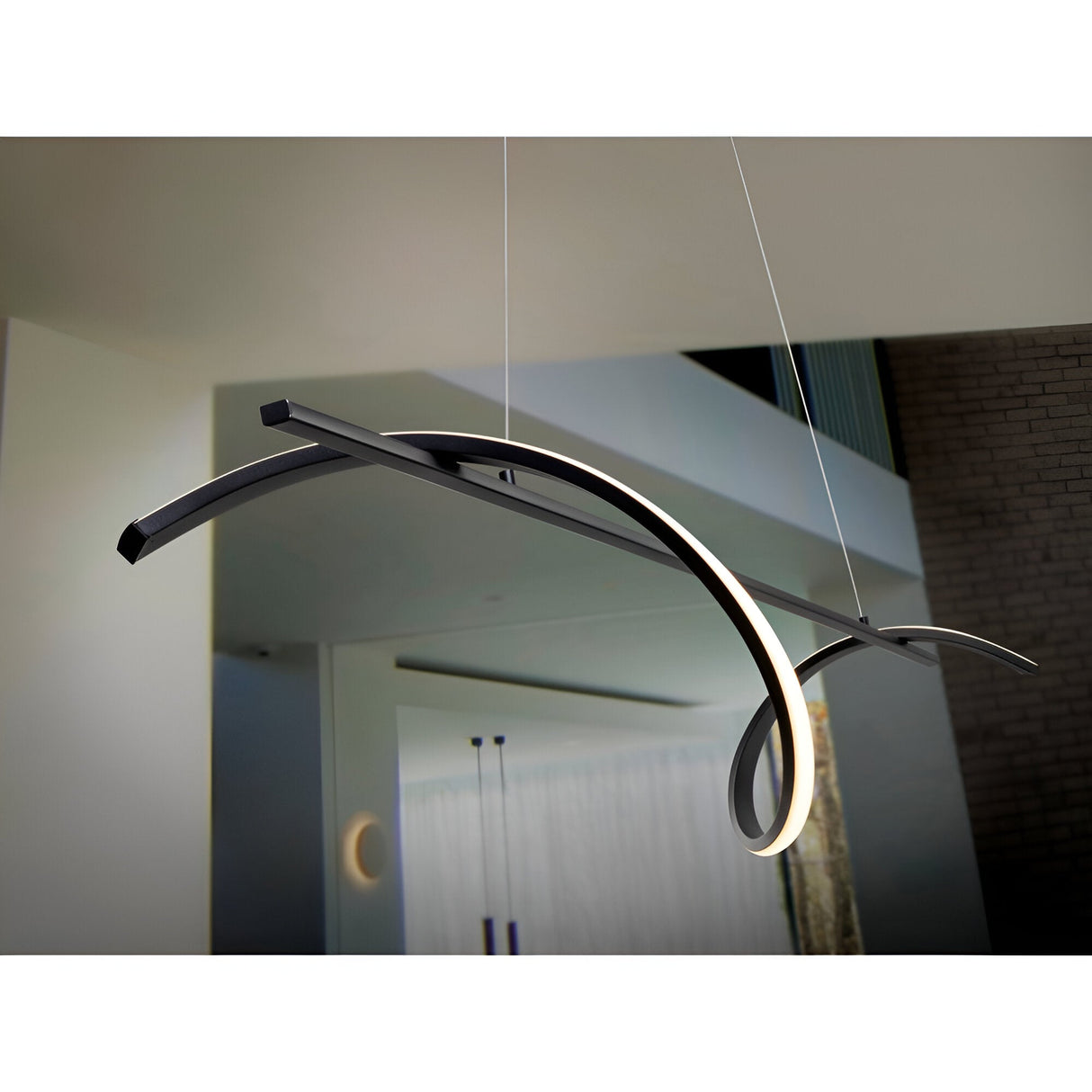 Asure LED Light Linear Suspension 48W 3000K - Black