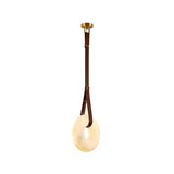 Cintura LED Small Alabaster Pendant Light - Soft White & Brown
