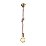 Rope Globe Pendant – Antique Brass