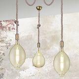 Rope Globe Pendant – Antique Brass