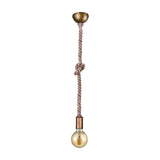 Rope Globe Pendant – Antique Brass