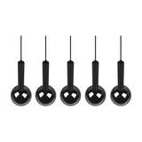 Clayton 5 Light Glass Chandelier – Matt Black