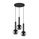 Clayton 3 Light Globe Chandelier – Matt Black