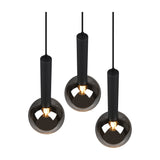 Clayton 3 Light Globe Chandelier – Matt Black