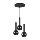 Clayton 3 Light Globe Chandelier – Matt Black