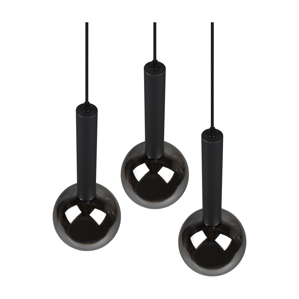 Clayton 3 Light Globe Chandelier – Matt Black