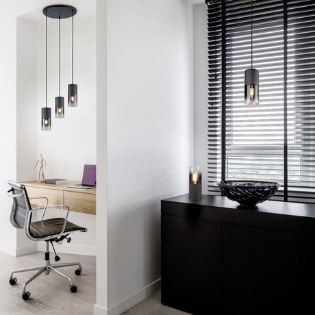 Robin Glass Pendant – Matt Black