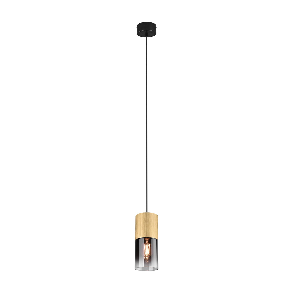 Robin Glass Pendant – Satin Brass