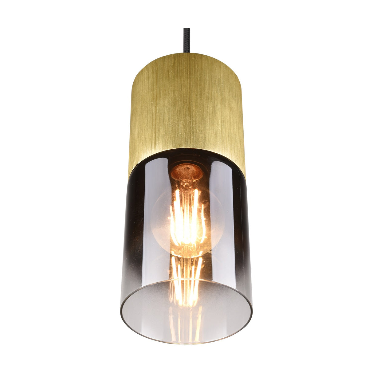 Robin Glass Pendant – Satin Brass