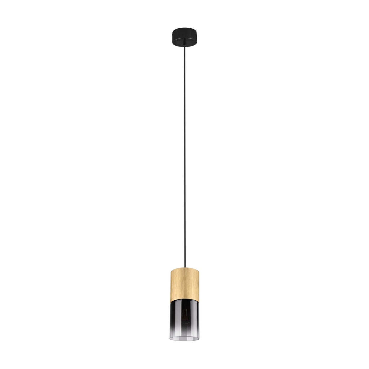 Robin Glass Pendant – Satin Brass