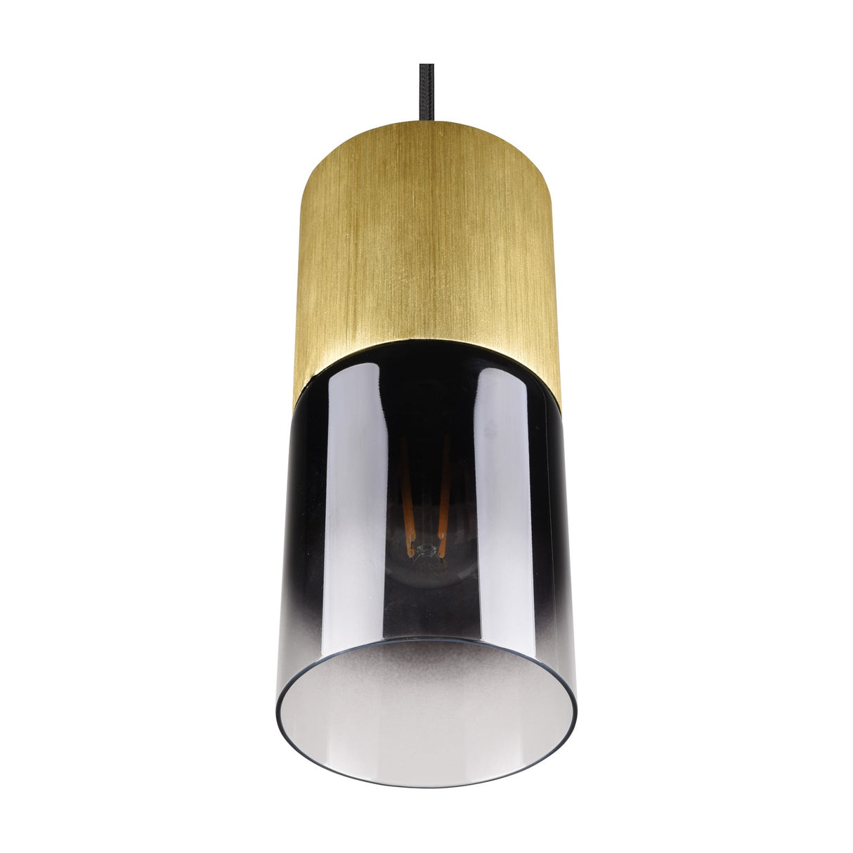 Robin Glass Pendant – Satin Brass