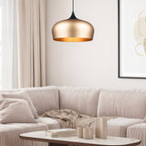 Chiron Dome Pendant – Black & Brass
