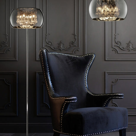 Vapore 5 Light Glass Chandelier – Chrome