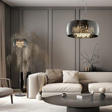 Vapore 6 Light Glass Chandelier – Chrome