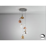 Charlize 6 Light Dimmable LED Cluster Pendant 36W 3000K - Multicoloured