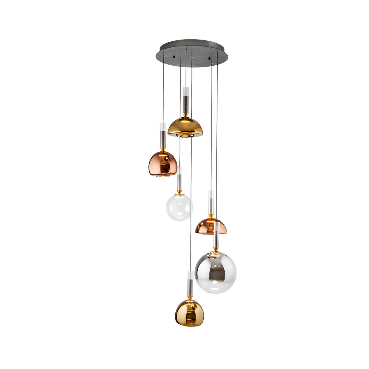 Charlize 6 Light Dimmable LED Cluster Pendant 36W 3000K - Multicoloured