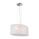 Elisa 2 Light Glass Chandelier – Chrome