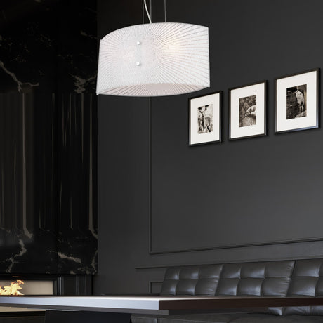 Elisa 2 Light Glass Chandelier – Chrome