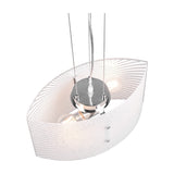 Elisa 2 Light Glass Chandelier – Chrome