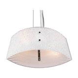 Elisa 2 Light Glass Chandelier – Chrome