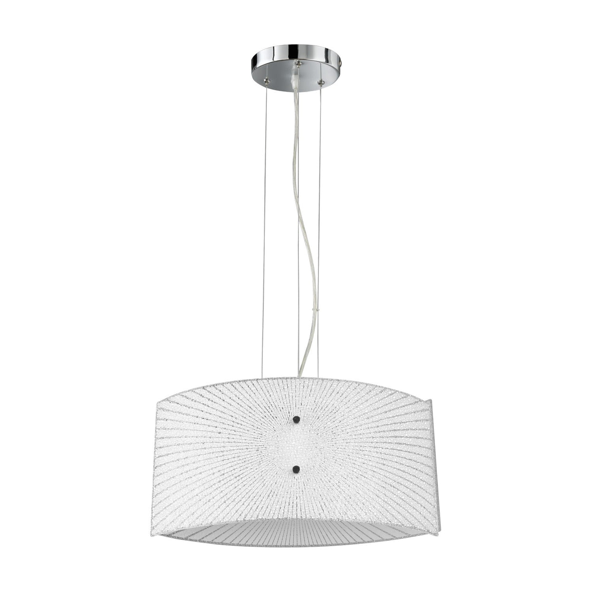 Elisa 2 Light Glass Chandelier – Chrome
