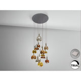 Charlize 16 Light Dimmable LED Cluster Pendant - Multicoloured (With Remote Control)