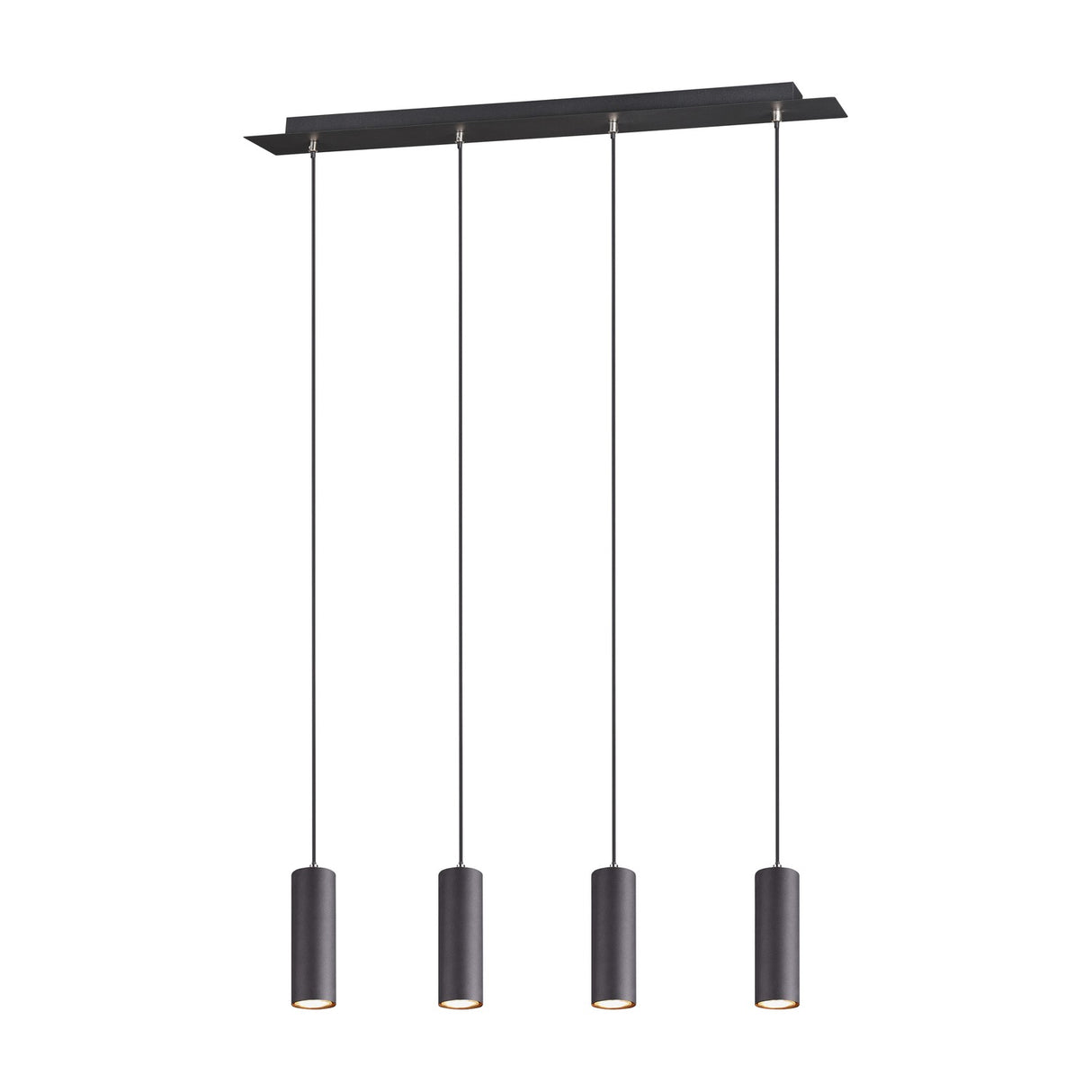 Marley 4 Light Linear 75cm Chandelier – Matt Black