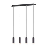 Marley 4 Light Linear 75cm Chandelier – Matt Black