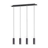 Marley 4 Light Linear 75cm Chandelier – Matt Black