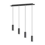 Marley 4 Light Linear 75cm Chandelier – Matt Black