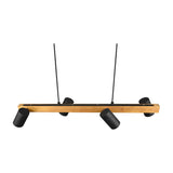 Marley 4 Light Wooden Chandelier – Black & Wood