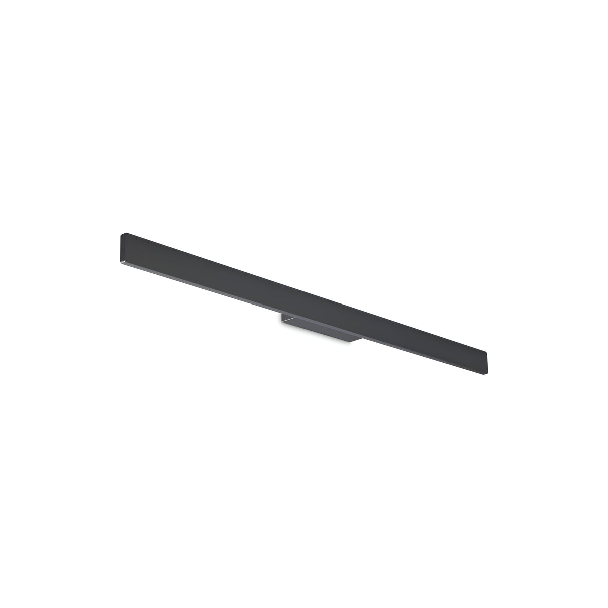 The Reflek Outdoor LED Linear Wall Light 20W 3000K in Anthracite boasts a minimalist black rectangular design with a sleek, modern aesthetic. It features a flat, elongated shape in an anthracite finish and is mounted on a simple base, making it ideal for contemporary interiors while providing energy-efficient downward illumination. Its length is 104cm.