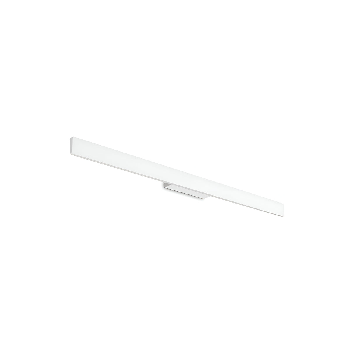 Introducing the Reflek Outdoor LED Linear Wall Light, a 104cm fixture that embodies minimalist modern design with its rectangular white shade mounted on a compact base. This energy-efficient light adds a sleek and contemporary touch, perfect for indoor settings against a plain white background.