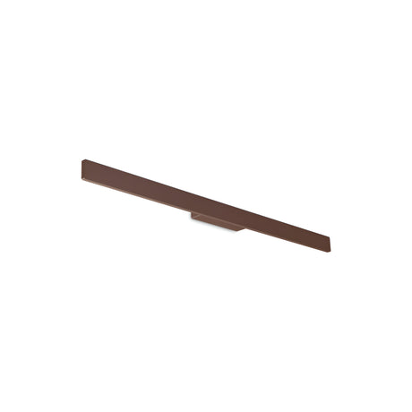 The Reflek Outdoor LED Linear Wall Light 20W 3000K in brown, measuring 104 cm, is elegantly showcased against a simple white backdrop. Designed with both aesthetics and practicality in mind, this sleek, rectangular light fixture provides weather-resistant and energy-efficient illumination suitable for any environment.