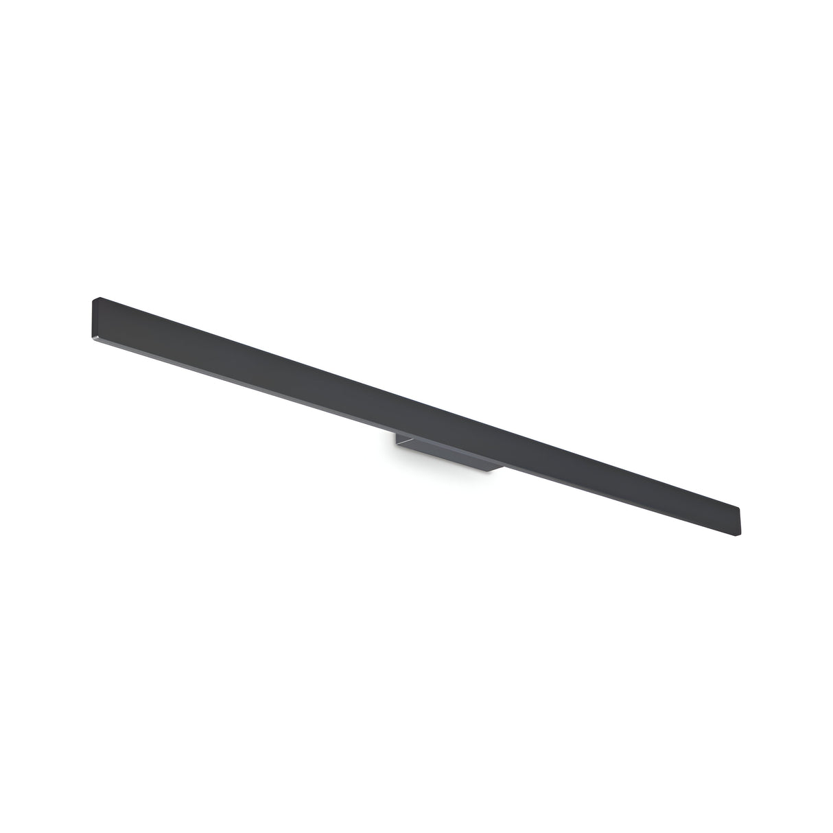 The Reflek Outdoor LED Linear Wall Light 20W 3000K in Anthracite, featuring a sleek and modern design with its black rectangular form, is beautifully displayed against a plain white background. This energy-efficient fixture is versatile for both wall or ceiling mounting and brings an elegant touch to any space at 144cm in length.