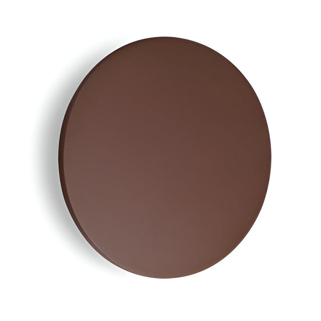An elegant Eclipseax Outdoor LED Wall Light in brown, measuring 18cm, is beautifully showcased against a white background and enhanced by its warm 3000K lighting.
