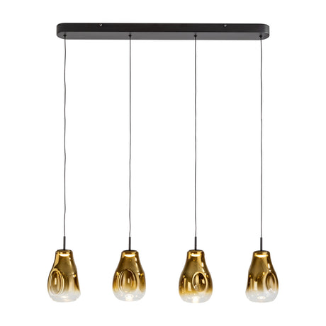 Aledis 4 Light LED Bar Pendant - Gold and Black