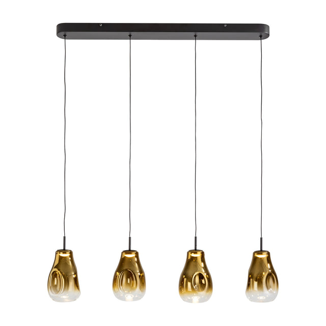 Aledis 4 Light LED Bar Pendant - Gold and Black