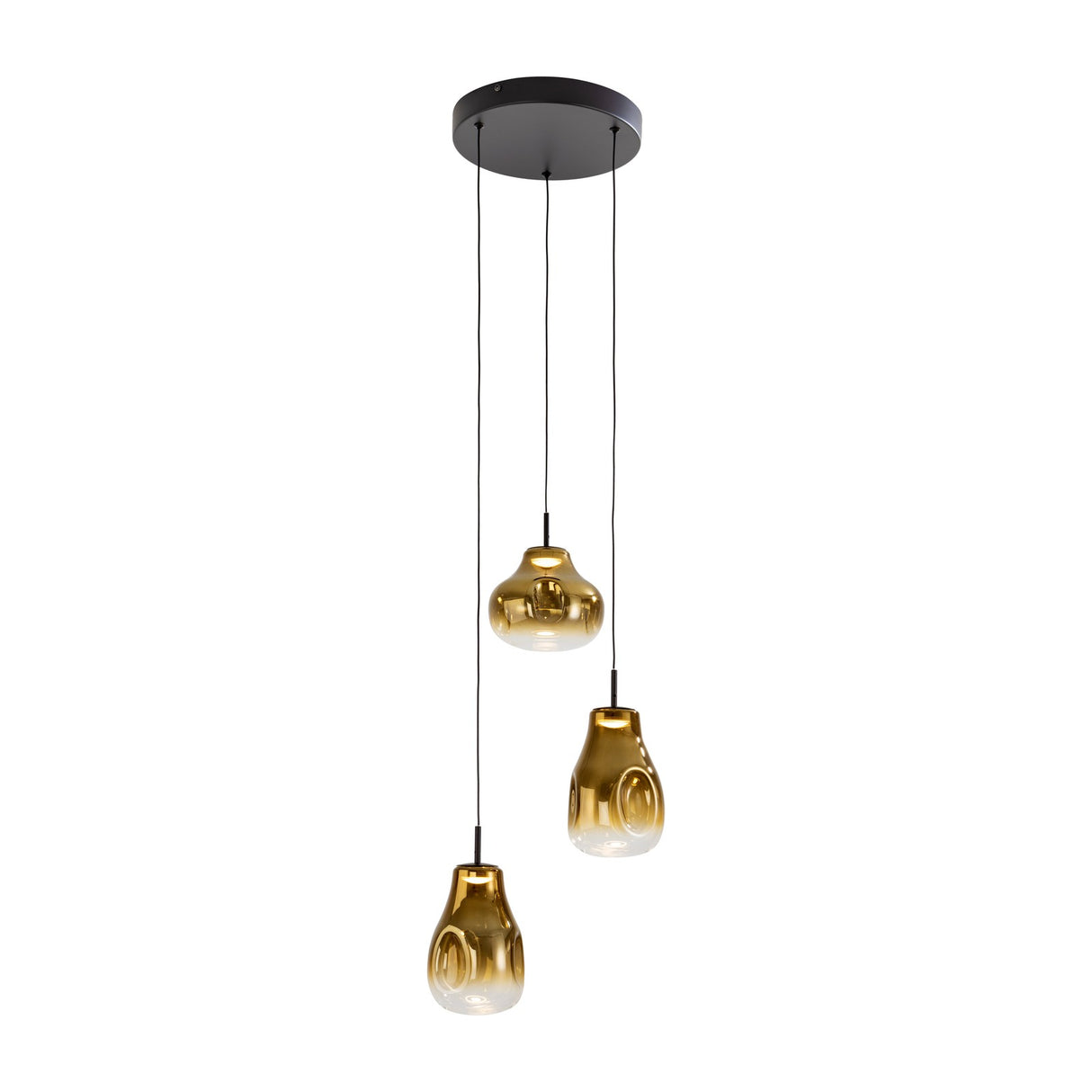 Aledis 3 Light LED Pendant - Gold and Black