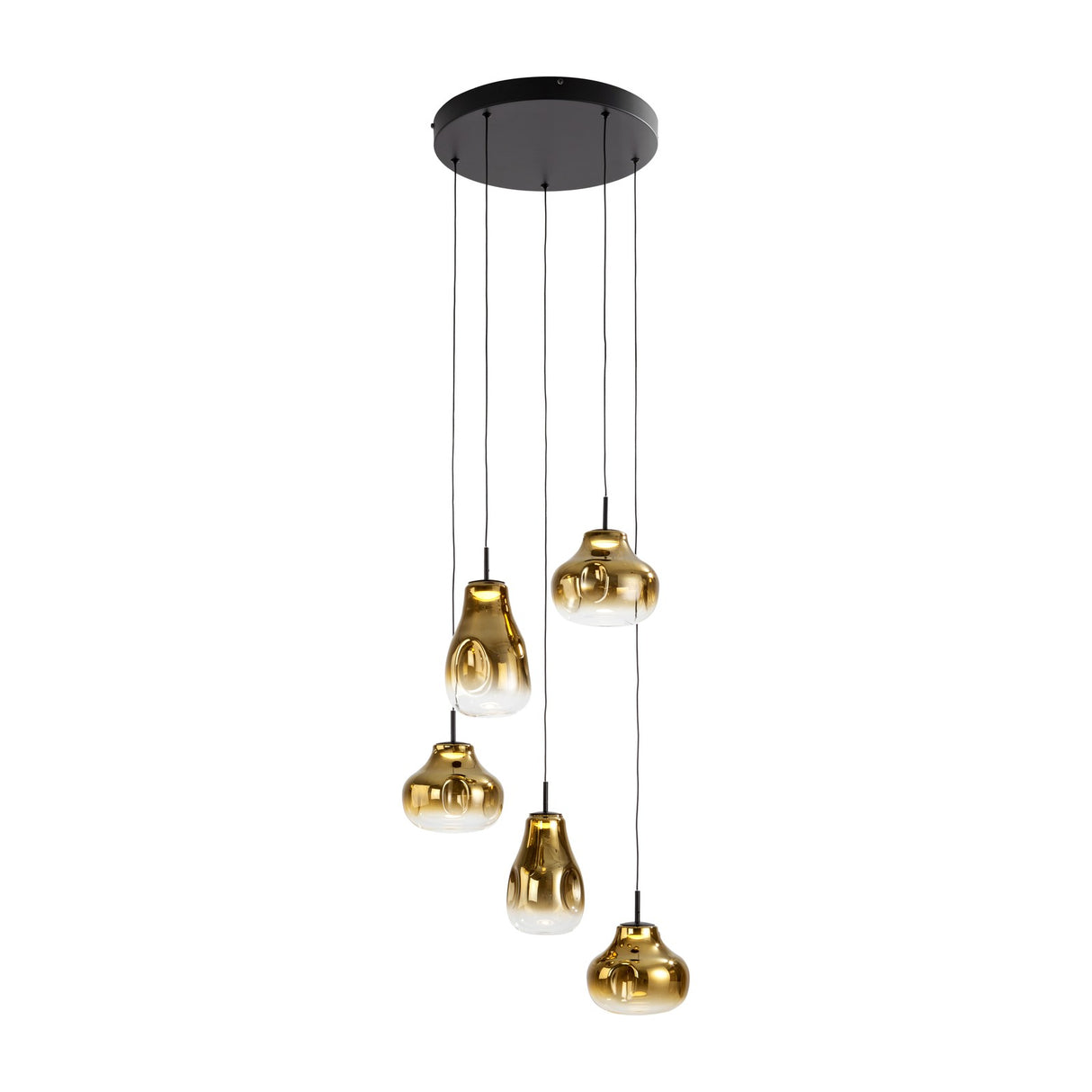 Aledis 5 Light LED Pendant - Gold and Black