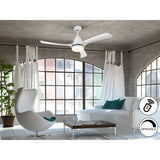 Aspas CCT Dimmable LED Wood Ceiling Fan Light - White