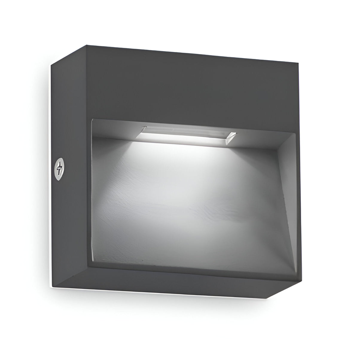 Introducing the Arctis Large LED Outdoor Wall Light, offering a modern square design with a sleek grey finish. This wall-mounted fixture is engineered to illuminate downward using advanced LED technology. Built for durability, it features an IP65 rating, ensuring it gracefully withstands various weather conditions.