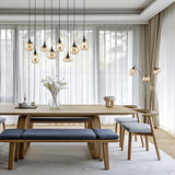 Lumina 8 Light Linear Amber Chandelier – Matt Black