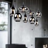 Lumina 8 Light Linear Chrome Chandelier – Matt Black