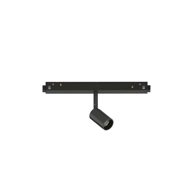 The Luxeon LED Magnetic Track Spotlight 3W 4000K in black is a minimalist track light fixture with an energy-efficient design, featuring a single adjustable spotlight set against a plain white background.