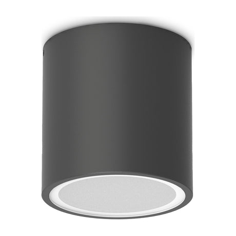 Techo Round Outdoor Ceiling Light 90mm - Black