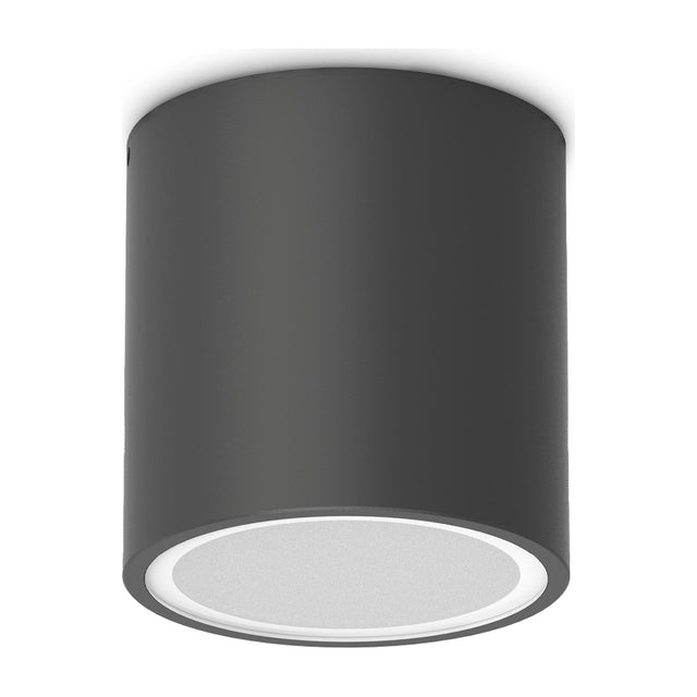 Techo Round Outdoor Ceiling Light 90mm - Black