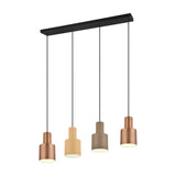 Agudo 4 Light Linear Chandelier – Multicoloured