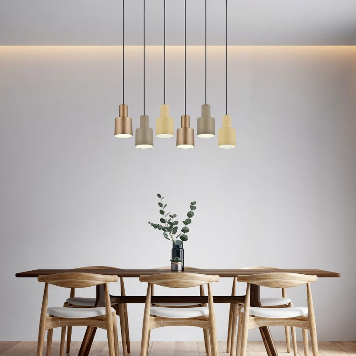 Agudo 6 Light Linear Chandelier – Multicoloured
